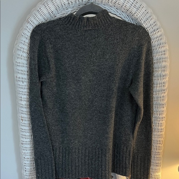 LOFT Dark Gray Ruffle neck Sweater - Picture 3 of 4